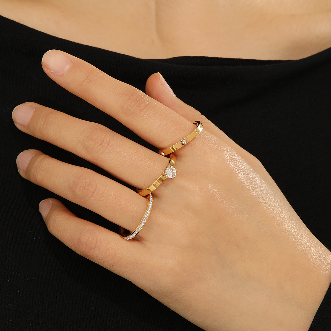 Eternistore® Minimalist Gold Rings