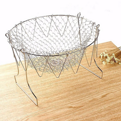 Eternistore® Multipurpose Foldable Stainless Steel Fry Basket